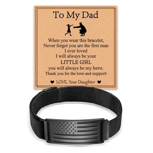 Pulsera para hombre con bandera americana acero inoxidable miniatura 1