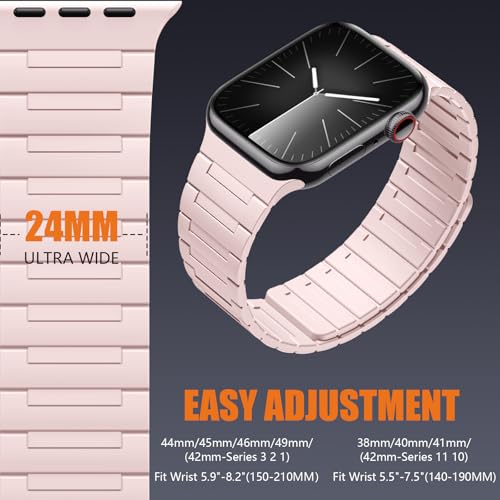 Image of SNBLK Magnetic Watchband Compatible with Apple Watch for Men 44mm 45mm 46mm 49mm 42mm 41mm 40mm 38mm Women, Silicone Sport Strong Magnet Strap for iWatch Series 11 Ultra 3 Ultra 2 Se 10 9 8 7 6 5 4 1