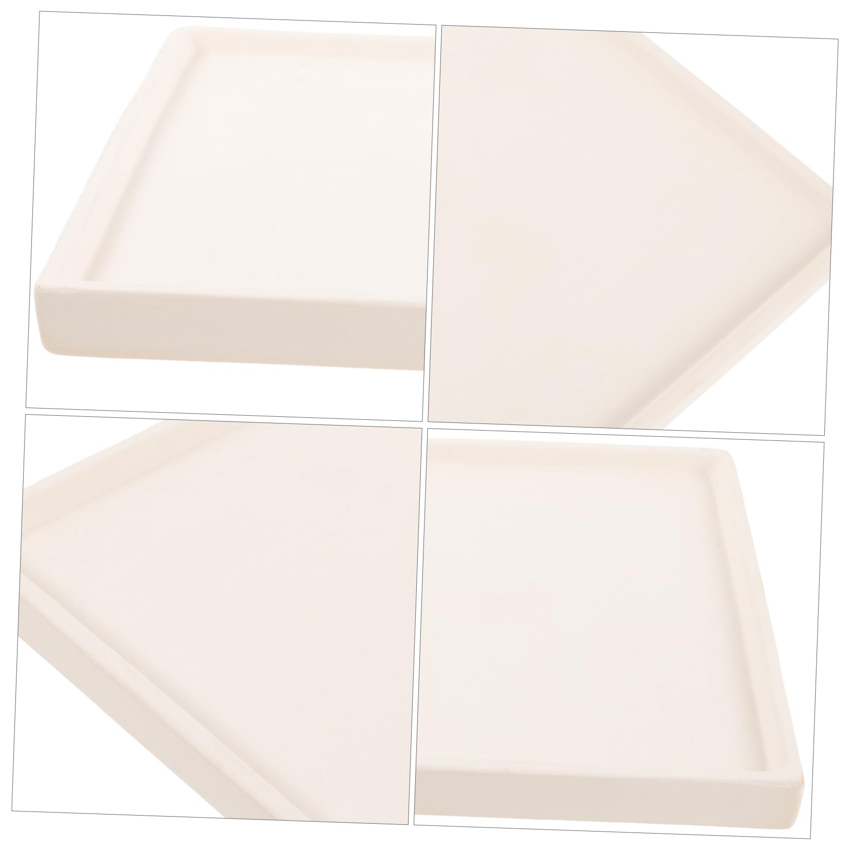 Toyvian Quadratischer Keramik Pflanzuntersetzer Großer Wasserauffangschale für Zimmerpflanzen Blumentopf Abtropfschale Rechteckig Robustes Terrassen Pflanzenzubehör