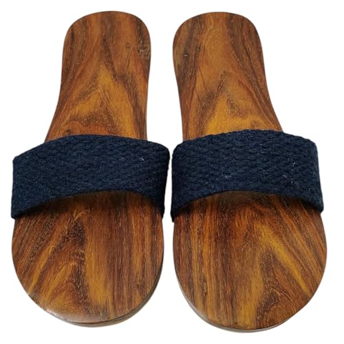 Image of Slippers For Men| Lakdi Ki Paduka, Chappal For mandir Or Puja Ghar| Khadau Chappal For Men (Size-6-8UK) (Rosewood-Brown)