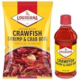 Louisiana Fish Fry Products Crawfish, Shrimp & Crab Boil Seasoning Bundle - 4.5 lbs Powder Boil and 16 oz Bottle of Concentrated Liquid Boil - Spicy, Delicious, and Low Salt Cajun Seasoning
