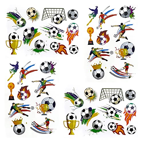 Oblique Unique® Fussball Tattoo Set 42 Stück Farbenfrohe Temporäre...