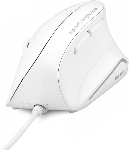 Miniatura 12 de SANWA Ratón ergonómico Bluetooth, mouse vertical Ergo inalámbrico de clic silencioso, 3 botones programables, reduce el dolor de muñeca, Negro