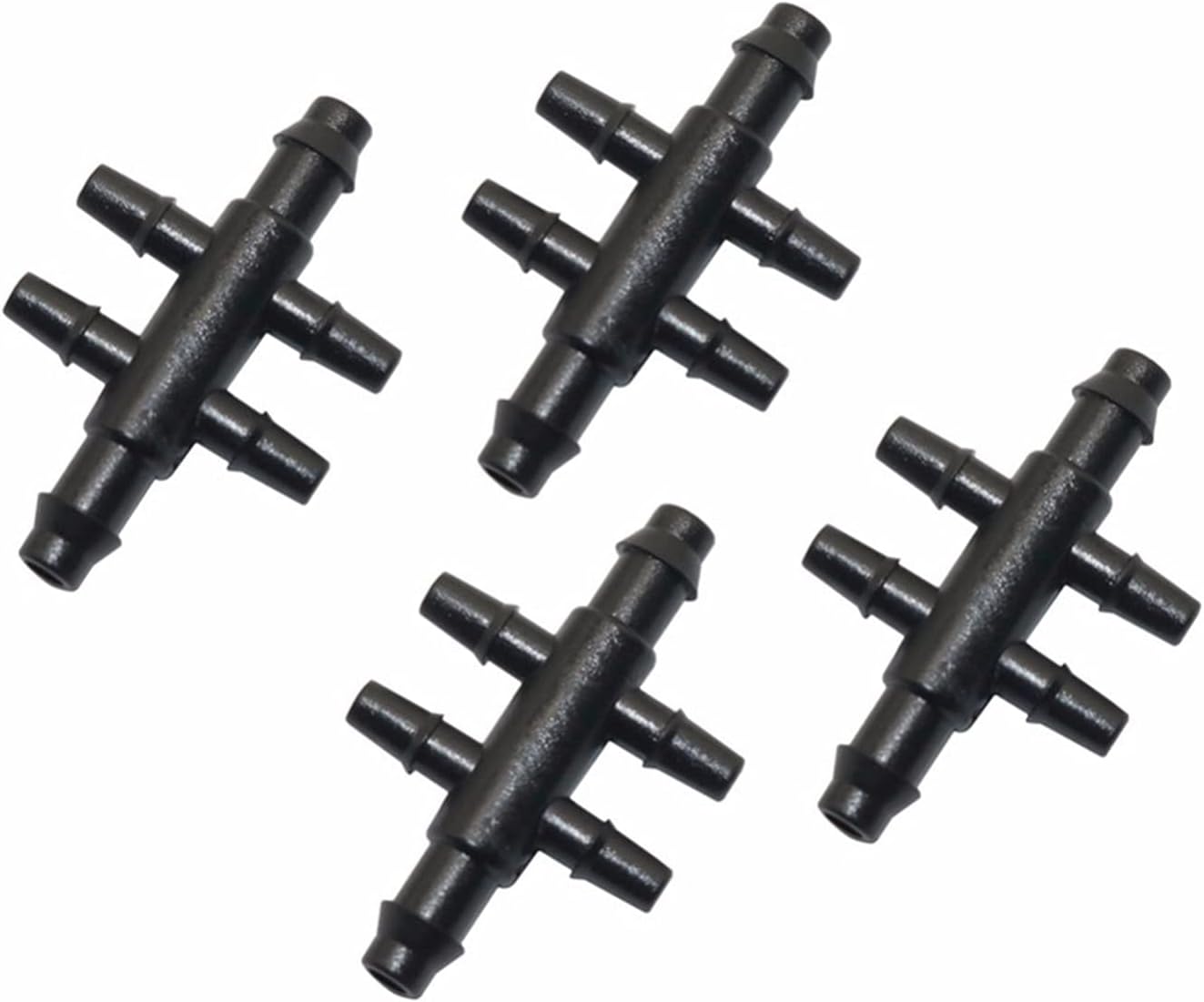 Garden Plumbing 500 Pcs Barbed 4/7mm to 3/5mm Hose Splitters Six-Way Pipe Tube Connectors Home Garden Watering Irrigation System Fitting (Color : Random) Plumbing Fittings
