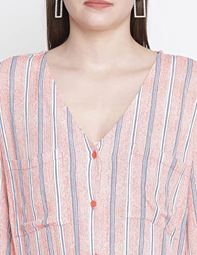 Image of oxolloxo Sweet - Natured Floral Print Button-Down Women Dress