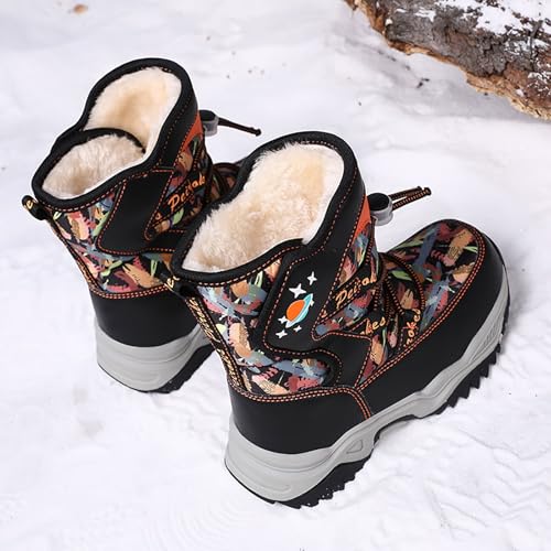 IWIHMIV Toddler Snow Boot Toddler Boy Winter Boots Kids Snow Boots for Girls Toddler Outdoor Winter Warm Comfortable Boots2