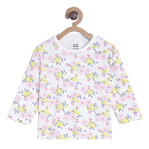 Image of miniklub Infant Girls Pack of 3 Printed Pure Cotton Tops