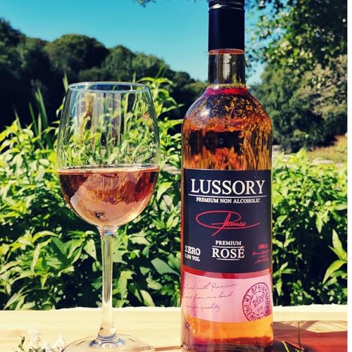 Image of Lussory Premium Non-Alcoholic Wine Sampler Set (Merlot, Rose, Tempranillo, Brut) De-alcoholized from Spain (4 Bottles, 25.3 fl oz. Each) Halal Certified