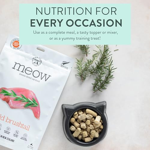 Meow Wild Brushtail Freeze Dried Uncooked Cat Meals, Mixer, or Topper, or Deal with – Excessive Protein, Pure, Restricted Ingredient Recipe 1.76 oz Meow Wild Brushtail Freeze Dried Uncooked Cat Meals, Mixer, or Topper, or Deal with – Excessive Protein, Pure, Restricted Ingredient Recipe 1.76 oz