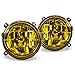 HECASA Pair Fog Lights Compatible with 2002 2003 SUBARU IMPREZA RS/WRX Halogen Fog Lamps Yellow Lens + Chrome Housing Replacement for SU2592106 84501FE090 SU2593106 84501FE080