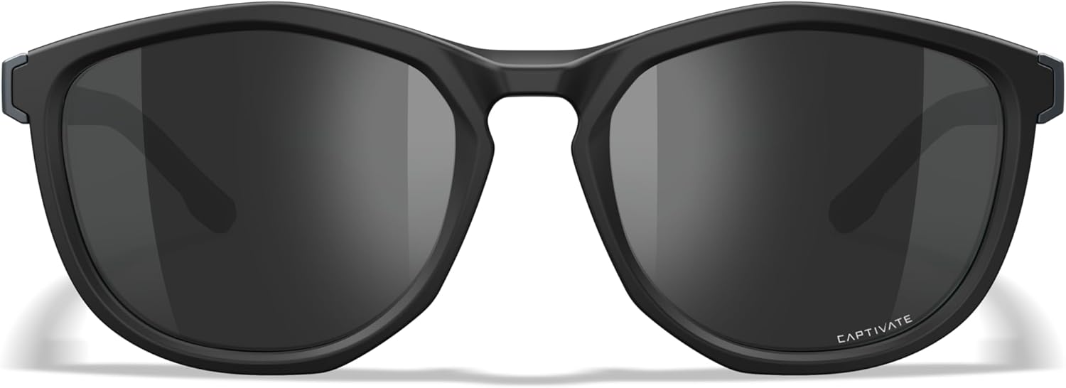 Wiley X WX Bravo Sunglasses Safety Glasses for Men & Women Shatterproof UV Eye Protection Captivate Black Mirror Lenses Matte Black Frames with Graphite Gray Temples ANSI Z87