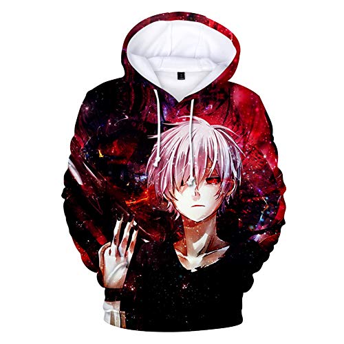 Unisex Pullover Hoodie Ken Kaneki Cosplay Costume Long Sleeve Outwear Pullover Hoodie