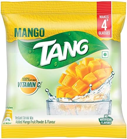 Tang Instant Drink Mix, Mango Flavor, 75 grams Pouch (pack of 12)