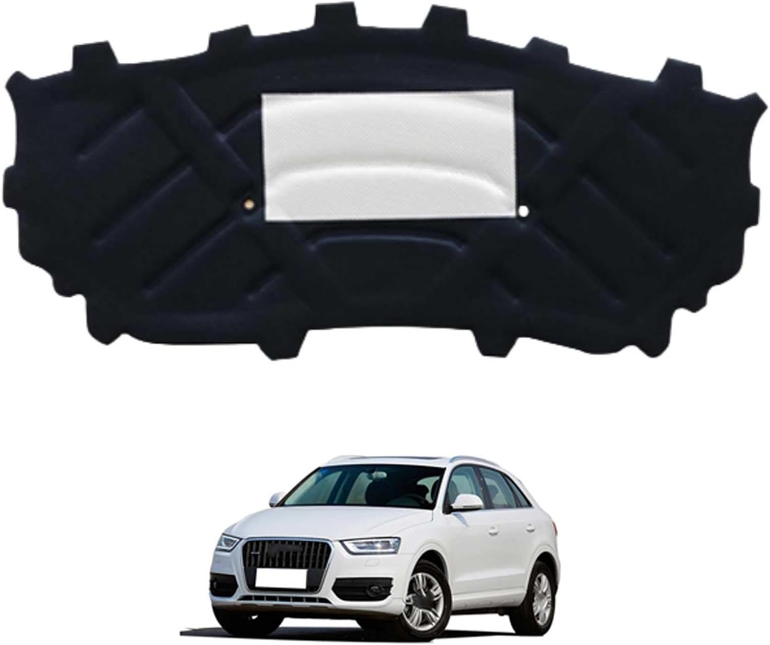Lhuifanf Normal Engine Bay Insulation Mat 10Mm For Audi Q3 2013-2018 Oe: 8U0 863 825 A, – Thermal Acoustic Barrier, Fireproof Bonnet Sound Deadener With Mounting Clips