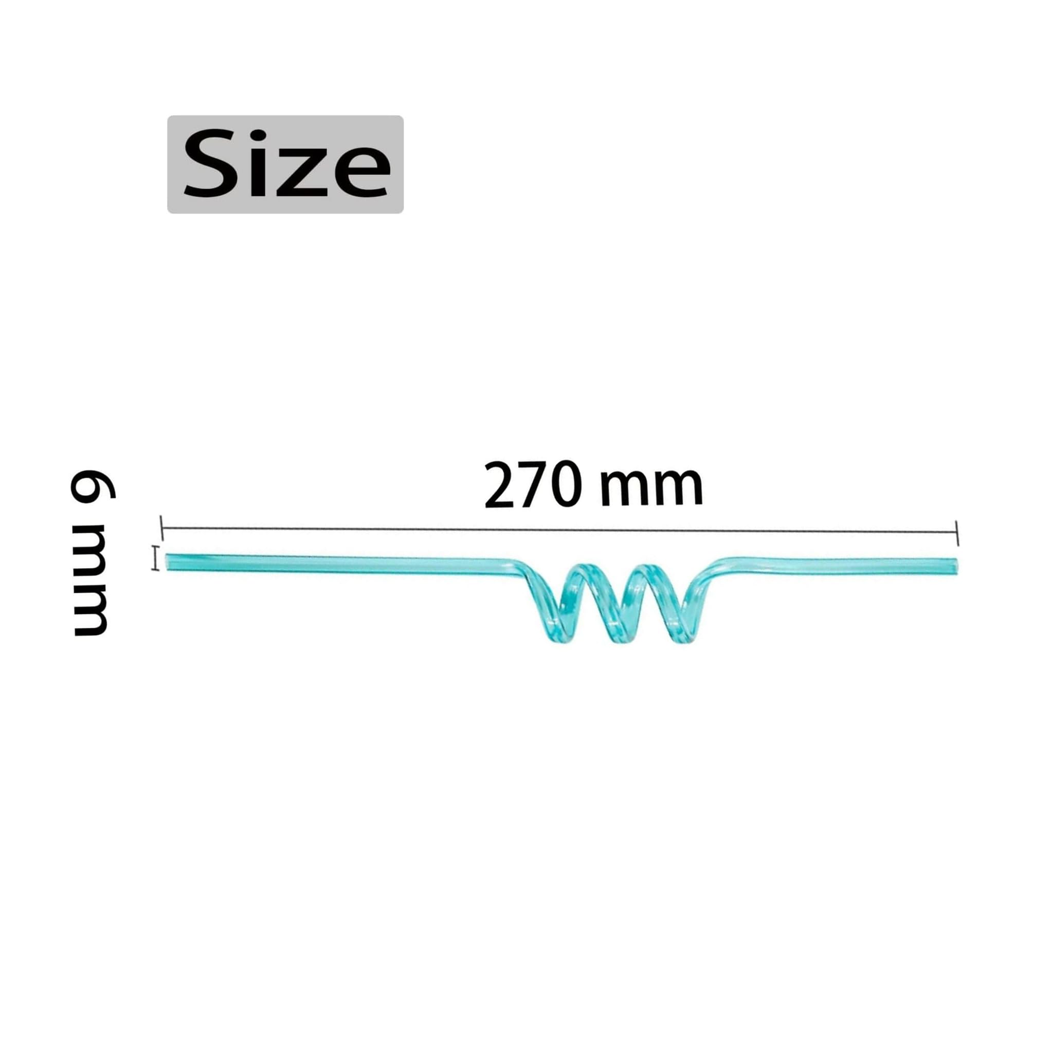 10 Pieces Curly Straws, Silly Straws, Plastic Straws Reusable - Image 2
