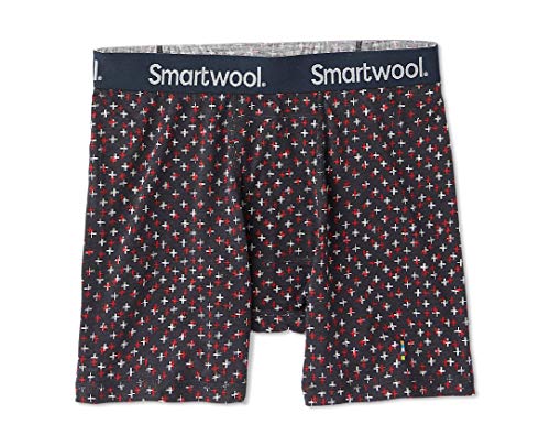 Smartwool Merino 150 Print Boxer Brief Charcoal Tick Stitch Print LG