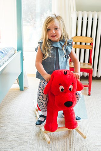 Animal Adventure | Real Wood Ride-On Plush Rocker | Clifford | Perfect for Ages 3+