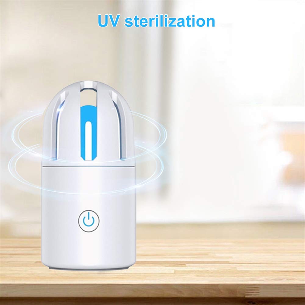 3W LED de la lámpara UV portátil, esterilizador ultravioleta del accesorio ligero, vehículo de la lámpara UVC para la cubierta exterior Viajes Hogar,Blanco