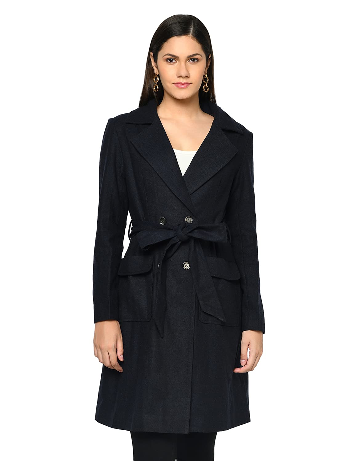 Owncraft Womens Navy Blue Twill Wool Coat Desertcart Seychelles
