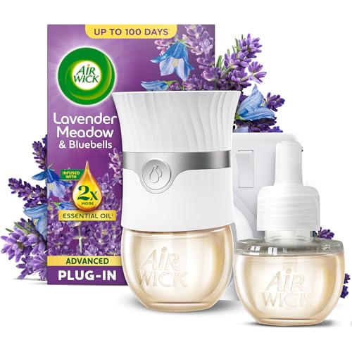 Air Wick Lavender Meadow & Bluebells Advanced Electrical Plug-In Kit 19ml Lasts for up to 100 days Air Freshener