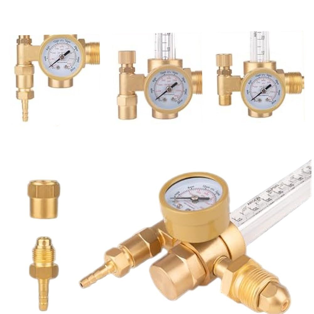 Regulator argonu w całości z miedzi, 04000 PSI, do spawania z precyzyjnym przepływomierzem
