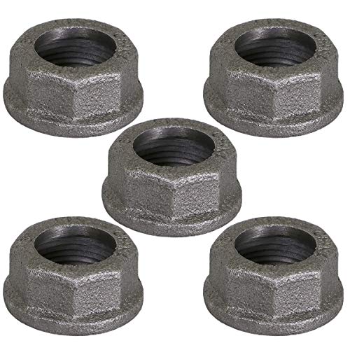 Image of Midline Valve HNOC1143-5 Nuts for Gas Meters 1-1 /4'' FIP Black Steel (5 Pack)