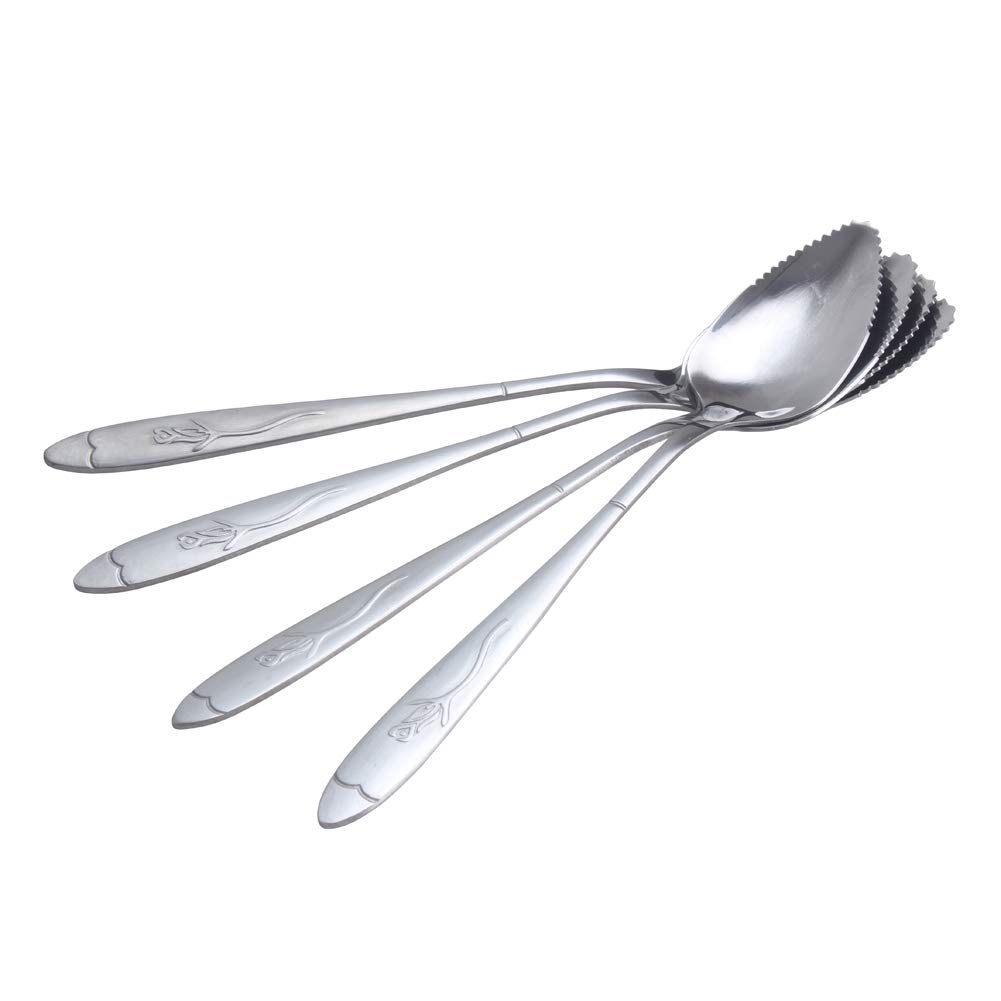 Chef Craft Grapefruit & Dessert Spoons - Stainless Steel Serrated Edge, Set Of 8 (7-inch) - View #8