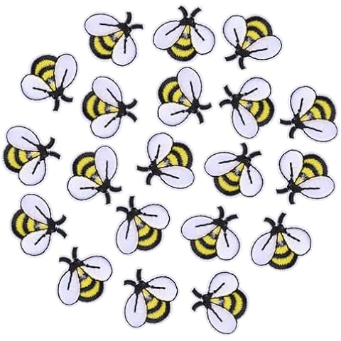 Milisten 20pcs Bee Iron-On Embroidered Patches Cover