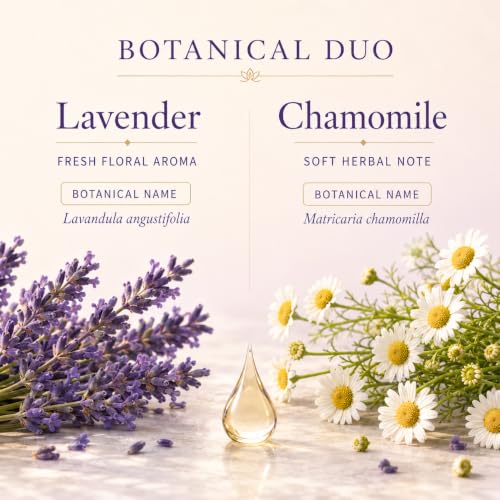Image of Couples Massage Oil - Lavender & Chamomile Relaxing Body Massage Oil with Almond & Jojoba for Date Nights & Stress Relief - 1 Ltr