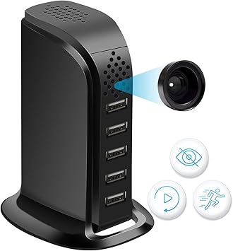 Amazon : WiFi USB Charger Hidden Camera Indoor Spy Camera 5 Port