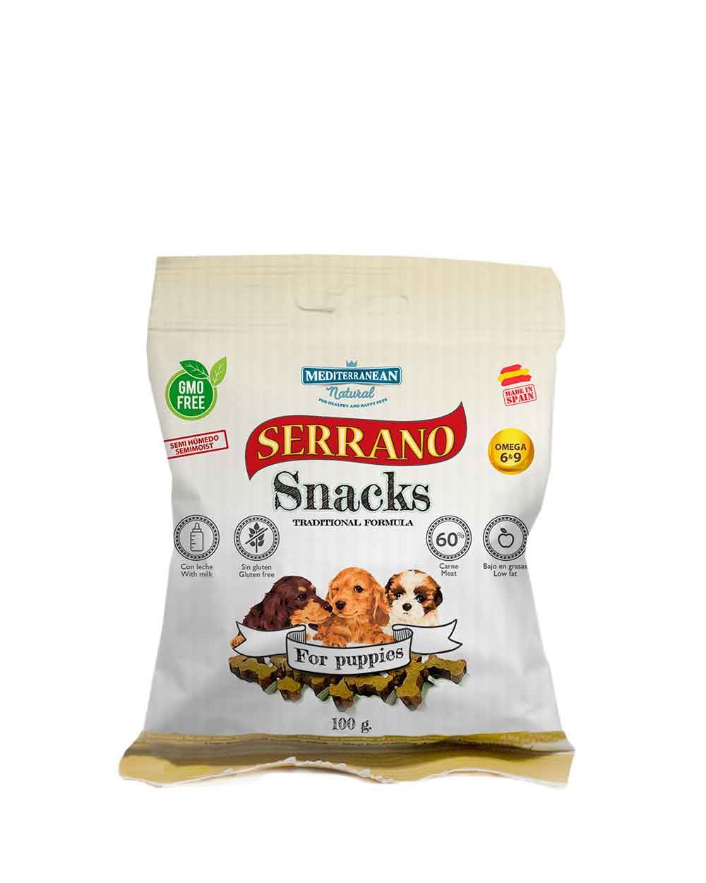 Mediterranean Natural Serrano Snacks para Perros 12X100 GR (Cachorro)