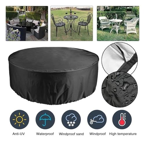 Housse de protection pour meubles de terrasse ronds lors de l'hivernage