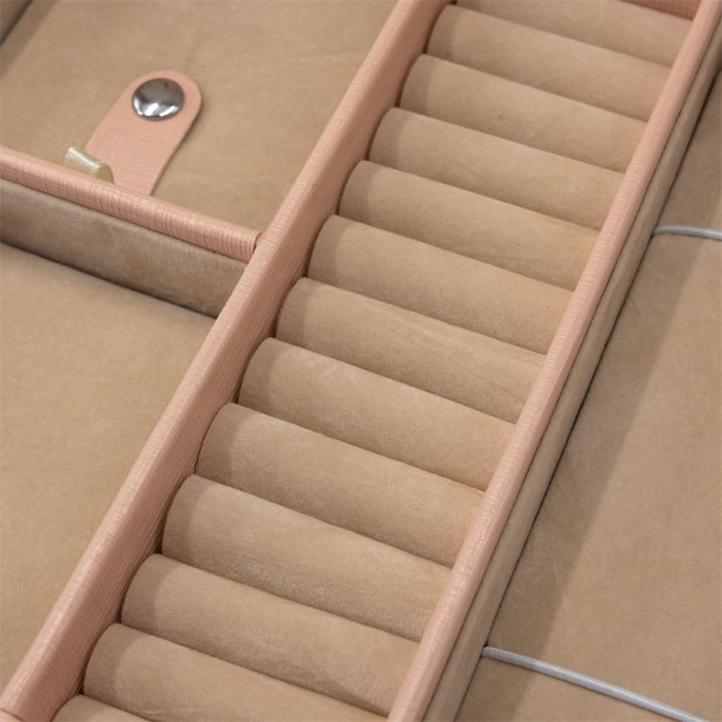 Pudełko Do Przechowywania Zegarków Pu Leather Organizer Na Biżuterię Kobiety Dziewczęta 3-Warstwowe Pudełko Do Przechowywania Biżuterii, Etui Podróżne Na Naszyj