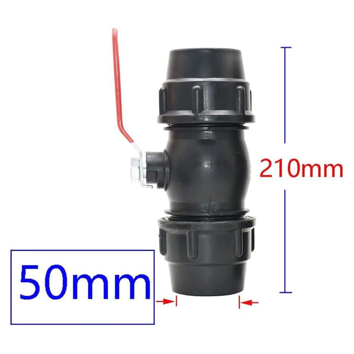 1 szt. Plastikowego szybkozłącza do fajki wodnej wielokrotnego użytku - Trwała rura PE 2-kierunkowe szybkie połączenie(50MM)