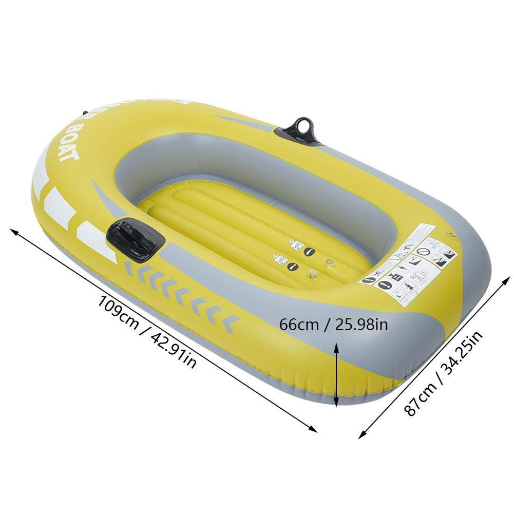 Barca Hinchable de una Sola Persona, Kayak Hinchable Zodiac Barca Inflable con Cuerda Capacidad de 180 kg