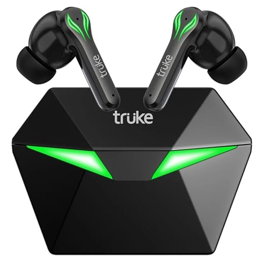 truke Buds BTG1 True Wireless Earbuds with Environmental Noise Cancellation(ENC) & Quad MEMS Mic for Clear Calls | Up to 48hrs of Playtime | 60ms Low Latency | Bluetooth 5.1 | IPX4