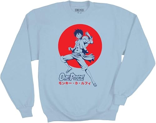 Ripple Junction Sudadera de vellón para adultos Luffy D. Monkey de una pieza