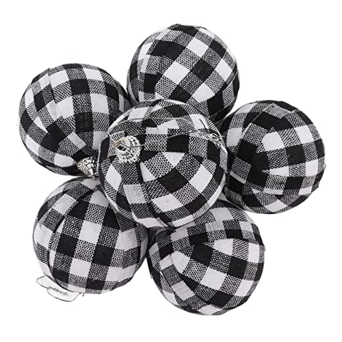 BONKZEBU Bolas de Adornos Navideños 70 Mm 2,76 Pulgadas Bolas Decorativas para árboles de Navidad de Seis Piezas para Decoración de Paredes del Hogar para Fiestas Navideñas, Material de Espuma de