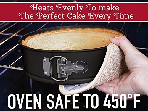 Zulay Premium Springform Pan 7 Inch Nonstick - Cheesecake Pan With Removable Bottom - No Need For Parchment Paper - Spring Form For Baking - Leak-Proof Cake Pan (Black) #TOP4