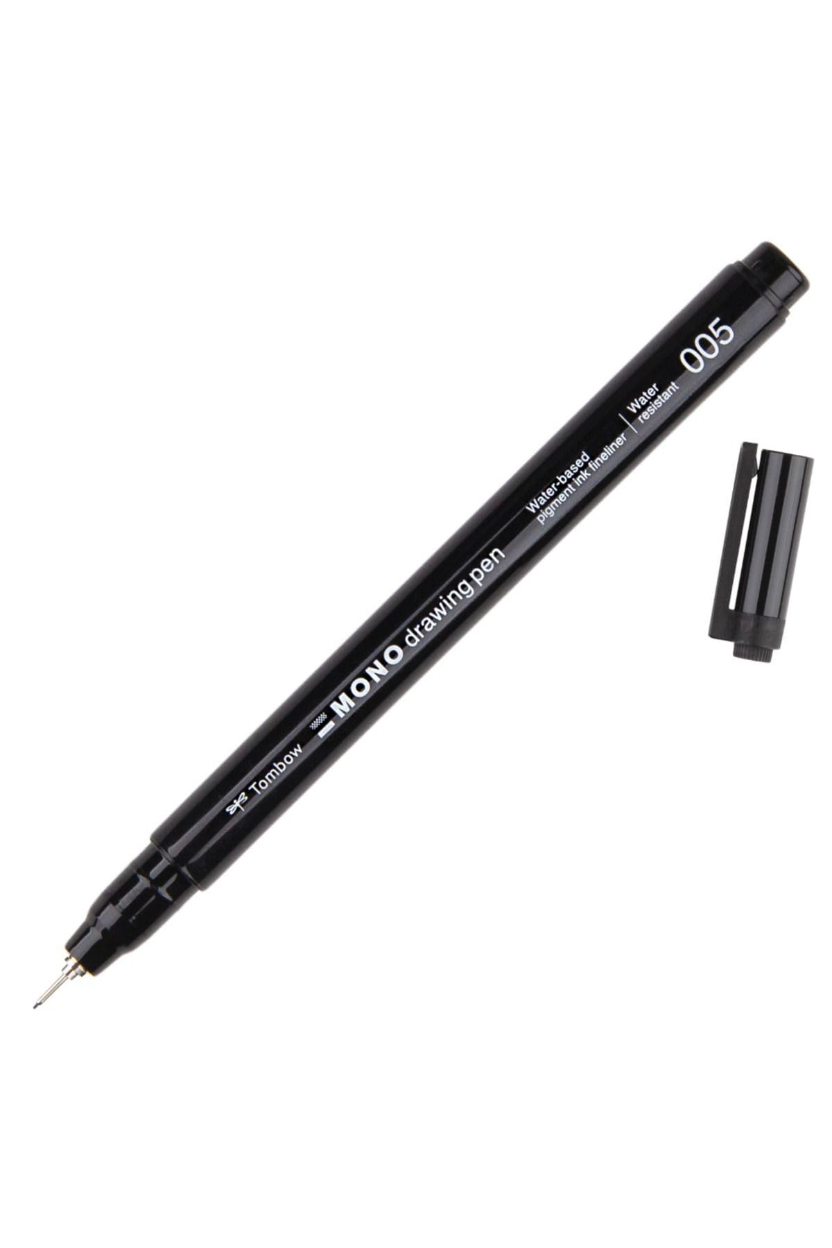 Tombow Fineliner MONO drawing pen, line width 005 (approx. 0.20 mm), pigment ink, water and light resistant, for sketching, illustrating and drawing, black, WS-EFL-H-005
