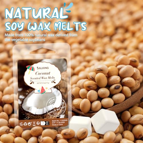 Summer Scented Wax Melts, Soy Wax Melts Gift Set, Wax Cubes/Tarts for Warmer - Ocean Breeze, Coconut, Mojito, Vanilla Ice Cream, Pineapple, Watermelon, Pink Sands, Night, 8x2.6 oz - Image 3