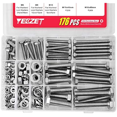 YEEZET 44-Piece Hex Bolts and Nuts Kit Cover