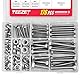YEEZET 176 pcs M6 M8 M10 Schrauben und Muttern Sortiment aus 304 Edelstahl Sechskantschrauben Unterlegscheiben Federringe & Muttern Sortiment Kit