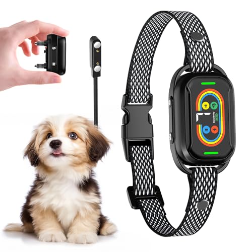 AOZOOM Dog Bark Collar, Bark Collar for Large Medium Small Dogs,Rechargeable Barking Collar with 5 Modes & 8 Sensitivities & 9 Shock Strengths, Anti Bark Collars for Dogs with Beep Vibration Shock