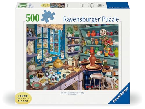 Rompecabezas Ravensburger Pottery Studio Sanctuary de 500 piezas, complemento de Cozy Retreat de Steve Read, Colección Canadiense, materiales ecológicos miniatura 2