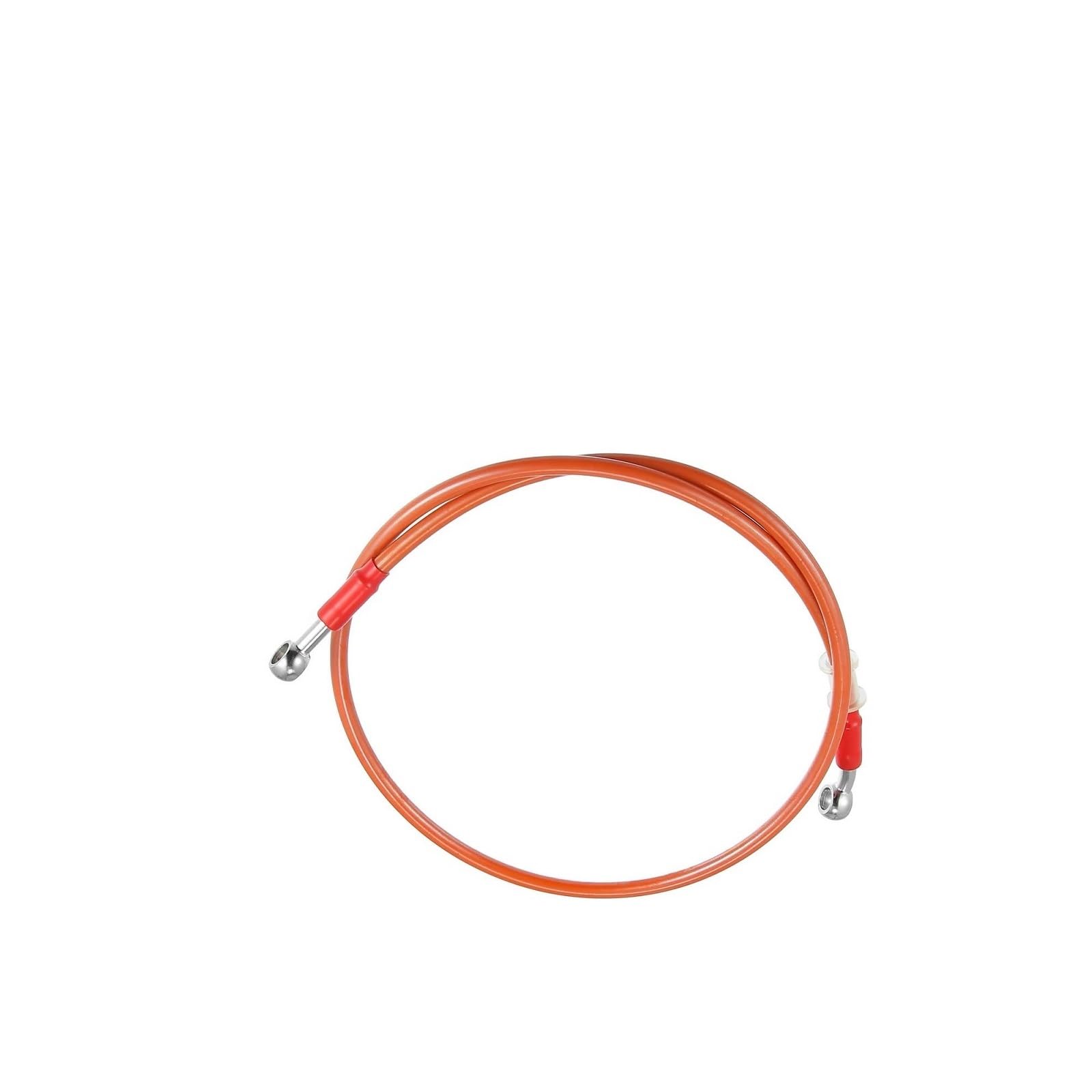 Motorbike Part Motorbike Accessories Motorcycle Brake Hose Oil Line Pipe 28° 0° 10mm Inner Diameter Length 100cm Orange