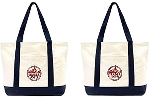 Trader Joe's: Premium Canvas Tote Bag Duo for Essential Shopping Trips