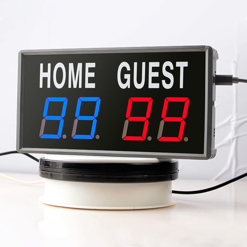 4-stellige elektronische LED-Anzeigetafel mit Fernbedienung für Basketball, Tischtennis, Tischtennis