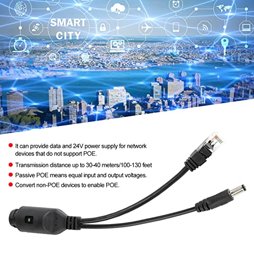 Adaptador Pasivo Poe de 24V Divisor Adaptador de Energía Ethernet para Cámara de Red Compatible con Varios Dispositivos de Red Como Cámaras de Seguridad IP y Puntos de Acceso Inalámbricos miniatura 6