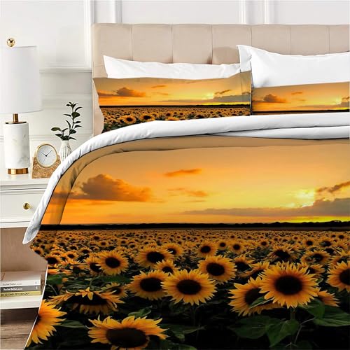 Housse de couette douce et confortable parure de lit 3 pièces
